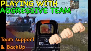 Playing with Aggressive TEAM | Random Squad Play | PUBG MOBILE - IPAD MINI 5