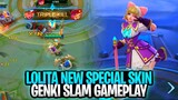 Lolita Upcoming New Skin Genki Slam Gameplay | Mobile Legends: Bang Bang