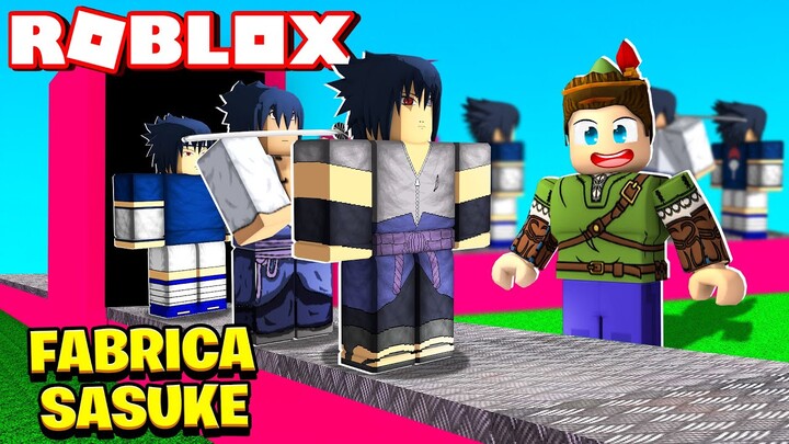 VIREI UM NINJA SUPER FORTE!! FÁBRICA DO SASUKE NO ROBLOX!! (AnimeTycoon)