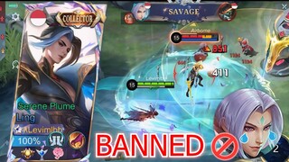 THIS IS WHY LING ALWAYS GET BANNED IN RANKED!! | LING FASTHAND GAMEPLAY IN MYTHICAL IMMORTAL - MLBB