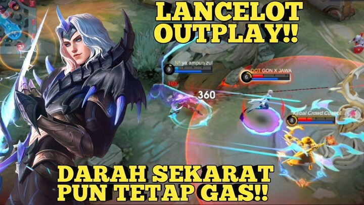 Lancelot Outplay!! Darah Sekarat Tetap diGass, Mobile Legends