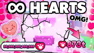 OMG! 😲💝 *INFINITE* HEARTS GLITCH In VALENTINES Pet Simulator X EVENT! 💖