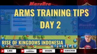 TIPS ARMS TRAINING DAY 2 [ RISE OF KINGDOMS INDONESIA ]