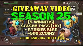 SEASON 25 "GIVEAWAY" ANNOUNCEMENT VIDEO + OPENING BOXES- Last Day On Earth: Survival