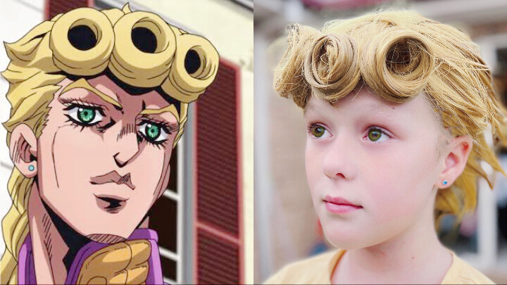 Gaya rambut "Jo Jo's Bizarre Adventure 5 Golden Wind" Giorno Giovanna (berbulu) tidak terkunci