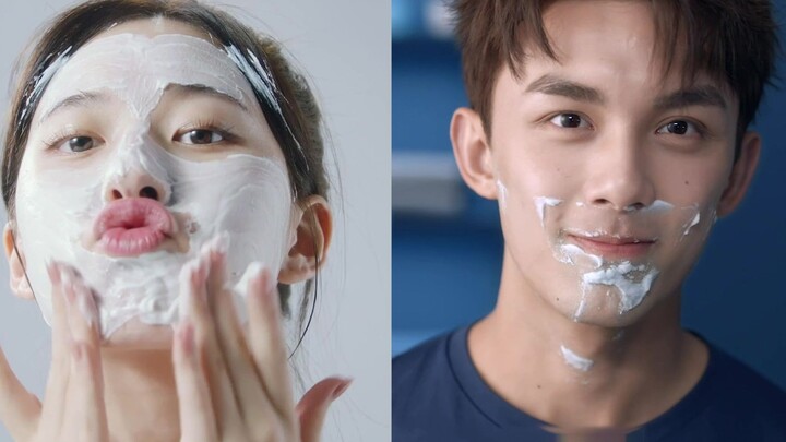 Wash together (I’m sure) these two have amazing skin | Wu Lei and Zhao Lusi’s second commercial mash