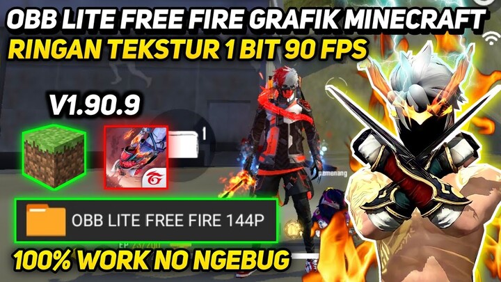 OBB LITE FEE FIRE 1BIT MINECRAFT | OBB LITE FF 1.90.9 MIRIP DI PAKE EKS SAM TERBARU RAM1-2GB LANCAR🔥