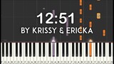 12:51 by Krissy & Ericka synthesia piano tutorial | with lyrics / free sheet music