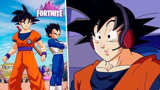 GOKU Y VEGETA REACCIONAN A SU SKIN DE FORTNITE (FORTNITE x DRAGON BALL | FactyKilian