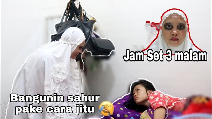 PRANK KAKAK & ADEK, JADI POCONG BANGUNIN SAHUR.
