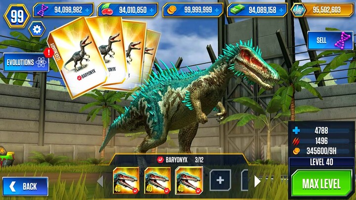 BARYONYX VIP PACK AND DEFEAT 9 OPPONENTS | JURASSIC WORLD THE GAME