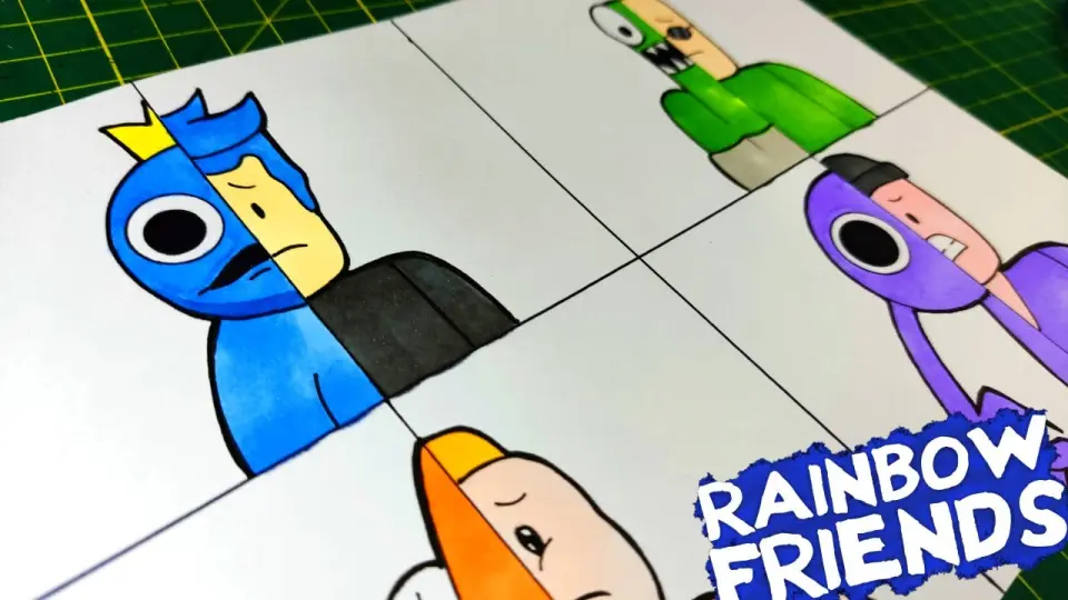 DIBUJO EL ORIGEN de RAINBOW FRIENDS de ROBLOX 😱 Paranoid meme Rainbow  friend Roblox DRAWING - Bilibili