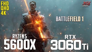 Battlefield 1 on Ryzen 5 5600x + RTX 3060Ti 1080p, 1440p, 2160p benchmarks!