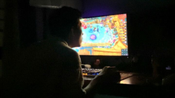 I secretly get up and play games while my parents are asleep.