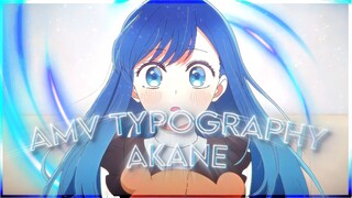 AMV Typography Akane Oshi no ko -  Poo Bear - Hard 2 Face Reality ft. Justin Bieber