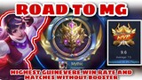 HIGHEST GUINEVERE MATCHES AND WINRATE WITHOUT MMR BOOSTING - ROAD TO MG - GUINEVERE TUTORIAL - MLBB