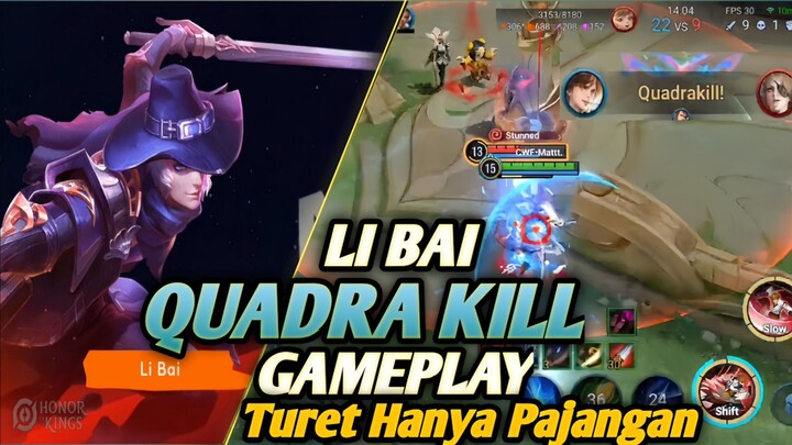 GAMEPLAY LI BAI || HONOR OF KINGS GLOBAL || QUARDAKILL SATSET KAYAK HAYABUSA || 😅🗿