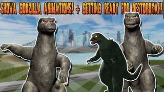 SHOWA GODZILLA FIRST ANIMATION & GETTING READY FOR DESTOROYAH! | Roblox Kaiju Universe