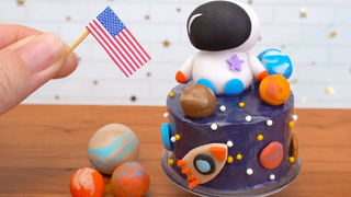 Amazing Miniature GALAXY CAKE Decorating Satisfying Miniature Cake Design by "Tiny Cakes Official"