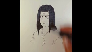 Neji hyuga from naruto #neji #hyuga #byakugan #naruto #narutoart #drawing #artwork #mangaart #shorts