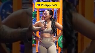 Filipina lady beats Indian man in gym 🇵🇭🇮🇳 #shorts #philippines