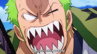 Moment kocak luffy dimarahi zoro ketika salah cara menggunakan katana😂😂😂