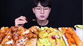 MUKBANG CREAMY TÔM NƯỚNG & GÀ #amthuc #monngon