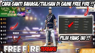 cara ubah tulisan menjadi  Indonesia di game free fire terbaru 2021