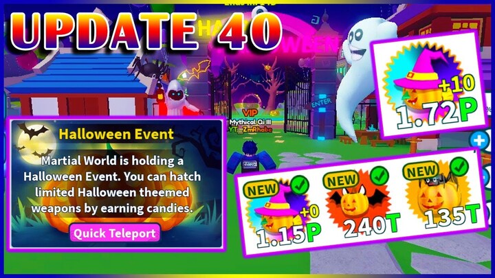 Update 40! | Halloween Event | Got New Exotic Witchkin | Giveaways Result | WFS | Roblox