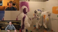 Epic Paint Fight REACTION! Psycho Dad's Reaction