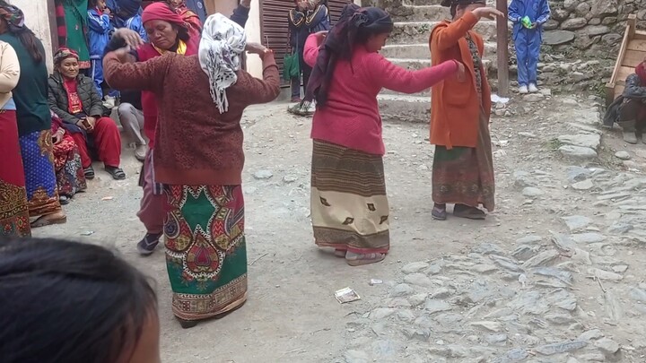 women dancing in naumati baja in Nepal | Marriage in Nepal |