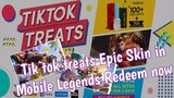 How to get Free Epic Skin in Mobile Legends  and Realme Smartphone at Tik Tok Time Limited Event