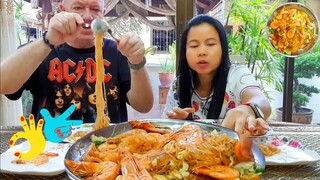 Steamed Grass Noodles with King Prawns กุ้งอบวุ้นเส้นเมนูง่ายๆใครก็ทำได้อร่อยด้วย