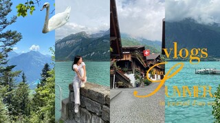 été suisse | summer in switzerland, turquoise lakes & dreamy landscapes, crash landing on you sets