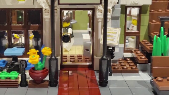 [ปลาในน้ำวิญญาณ] Lego Street Scene 10243 ร้านอาหารปารีส/บรรยากาศโรแมนติกและอารมณ์ทางศิลปะของฝรั่งเศส