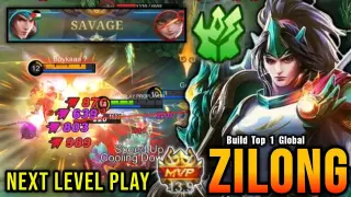 Auto SAVAGE!! OP Zilong with this Emblem (PLEASE TRY) - Build Top 1 Global Zilong ~ MLBB