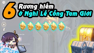 6 Vị trí Rương Hiếm ở Nghi Lễ Cổng Tam Giới | Genshin Impact 2.5