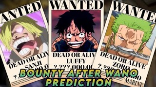 Bounty ng Strawhat Pirates pagkatapos ng Wano  arc | Prediction | One Piece tagalog