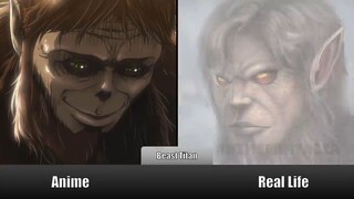 Attack On Titan Real Life Vs Anime Titans Comparison #attackontitan