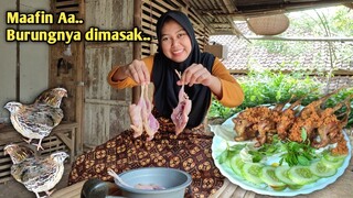 Waw.. Ternyata Begini Rasanya 🤤 Burung Puyuh Goreng Kremes Sambel Pedas, Masakan Kampung