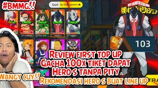 FIX AKUN GUA WANGY BANGET GACHA TIKET 109X DAPET S DUPE DAN REKOMENDASI HERO BUAT DIPAKE LINE UP MHA