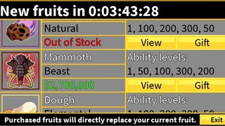 Mythical Mammoth & Sound Fruit In Stock For The FIRST TIME in Bloxfruits