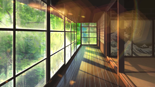 【行之】【日系场景】【日式场景】光影走廊绘制教程
