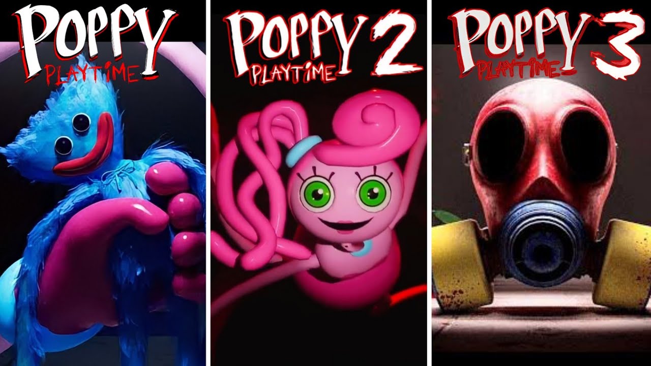 Poppy Playtime 1,2,3 All Game Trailers - Project Playtime, Chapter 3  Gameplay 