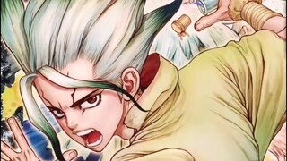 Enjoy the covers of "Dr. Stone" volumes 1-27 and feel the changing style of artist Boichi!