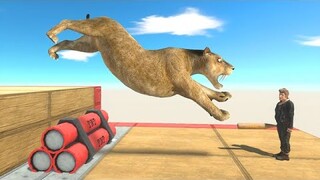 Who Can Jump Above Dynamite and Get Joe - Animal Revolt Battle Simulator