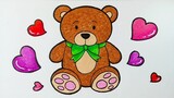 Cara menggambar boneka || Menggambar boneka beruang || How to draw teddy bear