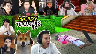 Reaksi Gamer Ngeprank Miss T Saat Bermain Skateboard Kelilit Lakban | Scary Teacher 3D Indonesia
