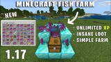 How to Make Fish Farm in Minecraft Bedrock 1.17 Simple Starter Farm