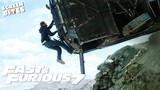 The Epic Cliff Scene | Jumping Off a Moving Bus | Fast & Furious 7 | Screen Bites